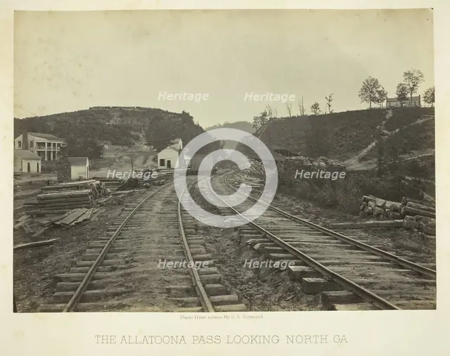 The Allatoona Pass, looking North, GA, 1866. Creator: George N. Barnard.