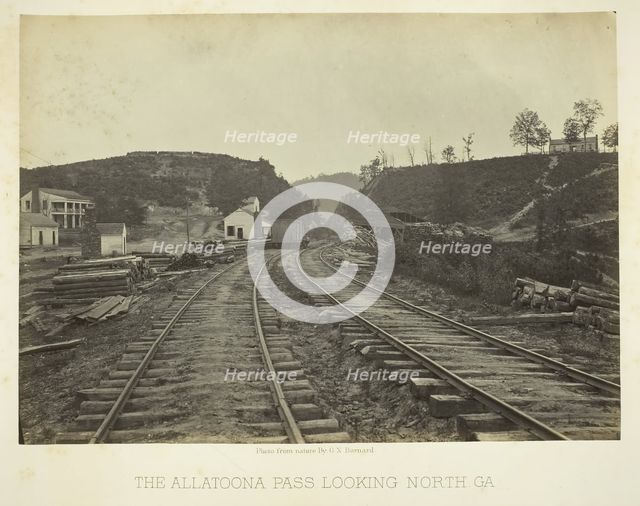 The Allatoona Pass, looking North, GA, 1866. Creator: George N. Barnard.
