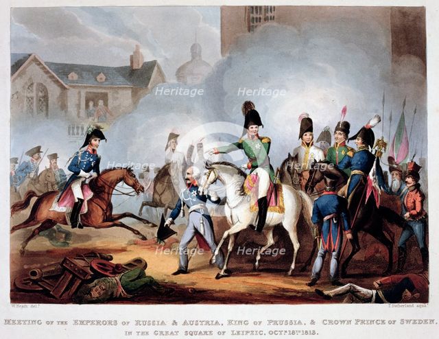 The Allied commanders at Leipzig, 1813 (1815). Creator: Thomas Sutherland.