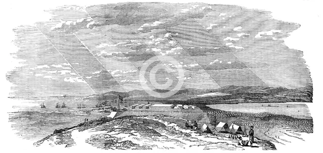 The Allied Fleets and Armies at Varna, 1854. Creator: Unknown.