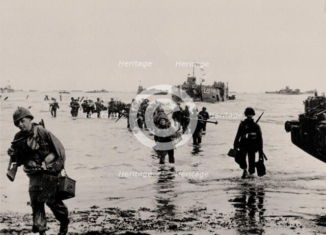 The Allied landing in Normandy on 6 June 1944, 1944. Creator: Anonymous.