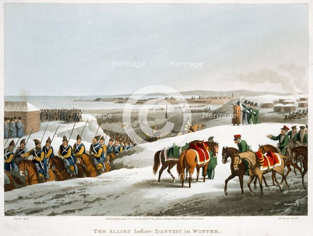 'The Allies before Dantzic in Winter', 1818. Creator: Matthew Dubourg.
