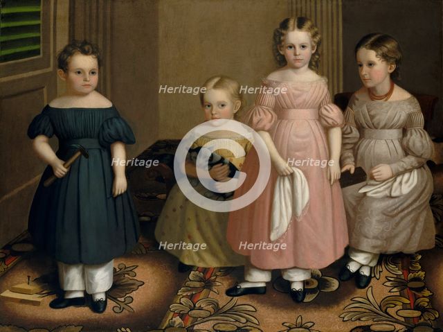 The Alling Children, ca. 1839. Creator: Oliver Tarbell Eddy.