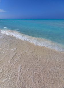 The (almost pristine) beach at Cayo Santa Maria, Cuba, Caribbean, 2024. Creator: Ethel Davies