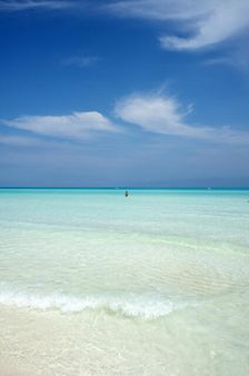 The (almost pristine) beach at Cayo Santa Maria, Cuba, Caribbean, 2024. Creator: Ethel Davies