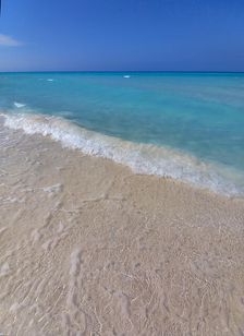 The (almost pristine) beach at Cayo Santa Maria, Cuba, Caribbean, 2024. Creator: Ethel Davies