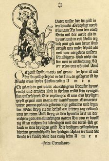 The Almighty, with the Paternoster, Ave Maria and Credo in German 1915. Creator: Unknown