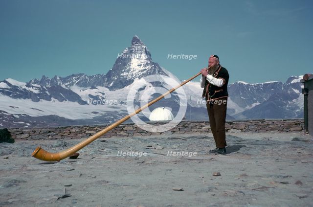 The Alpenhorn at Gonergat. Artist: Unknown