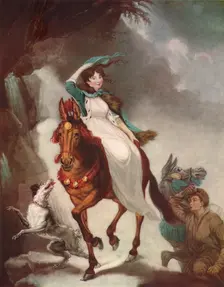 The Alpine Traveller 1804. Artist: James Ward