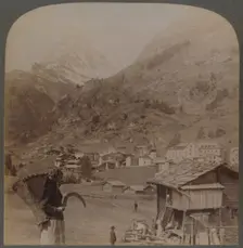The "Alpine Spirit's" Sanctuary - the charming Zermatt, and the Matterhorn Switzerland 1901. Creator: Underwood & Underwood