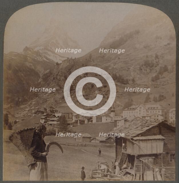 'The "Alpine Spirit's" Sanctuary - the charming Zermatt, and the Matterhorn Switzerland', 1901. Creator: Underwood & Underwood.