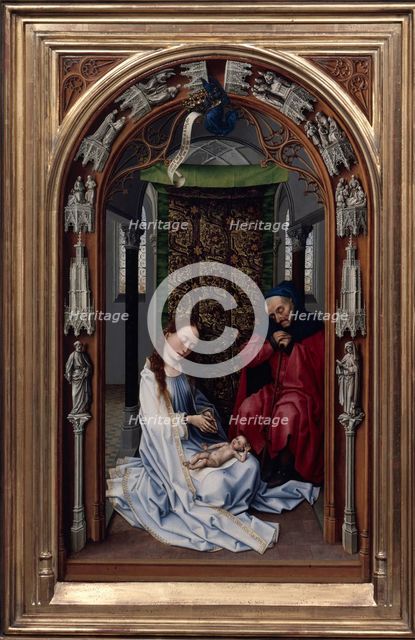 The Altar of Our Lady (Miraflores Altar), left panel, c. 1440. Artist: Weyden, Rogier, van der (ca. 1399-1464)