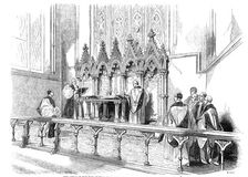 The altar of the new church of St. Giles. Camberwell - ceremony of consecration, 1844. Creator: Unknown