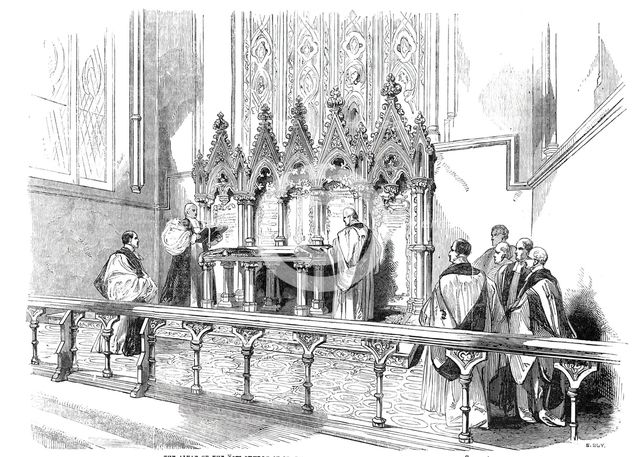 The altar of the new church of St. Giles. Camberwell - ceremony of consecration, 1844. Creator: Unknown.