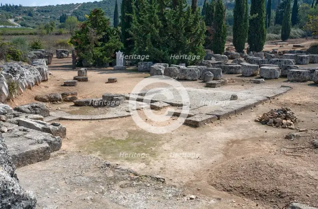 The Altar of Zeus at Nemea, Greece. Creator: Samuel Magal.