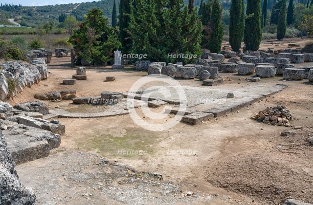 The Altar of Zeus at Nemea, Greece. Creator: Samuel Magal.