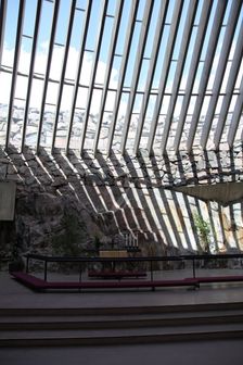 The altar, Temppeliaukio Church, Helsinki, Finland, 2011. Creator: Sheldon Marshall