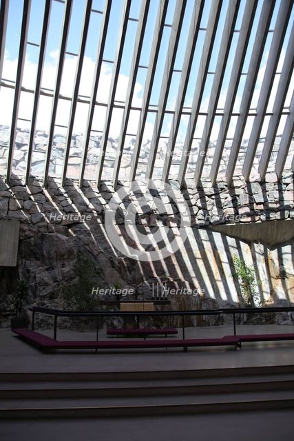 The altar, Temppeliaukio Church, Helsinki, Finland, 2011.  Creator: Sheldon Marshall.