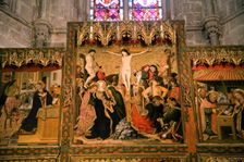 The altarpiece at the Chapel of Santa Agata, Barcelona, Spain, 2007. Creator: Samuel Magal
