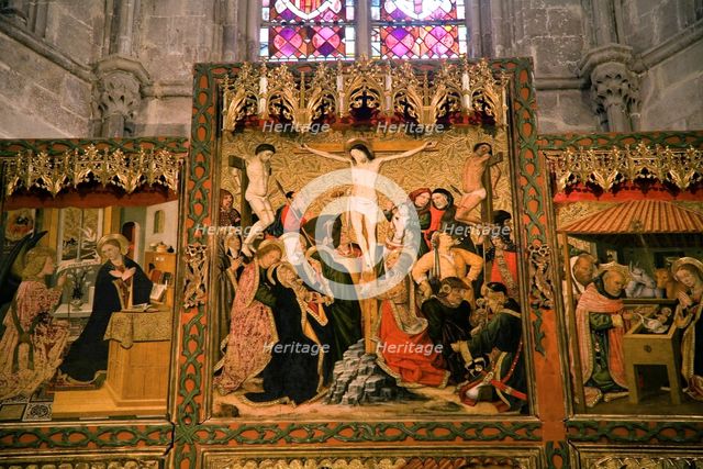 The altarpiece at the Chapel of Santa Agata, Barcelona, Spain, 2007. Creator: Samuel Magal.