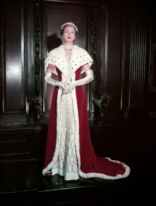The alternative robe for a Baroness, Coronation of Elizabeth II, 1953. Creator: Arthur Charles Kirby Ware