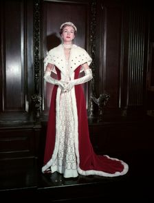 The alternative robe for a Baroness, Coronation of Elizabeth II, 1953. Creator: Arthur Charles Kirby Ware