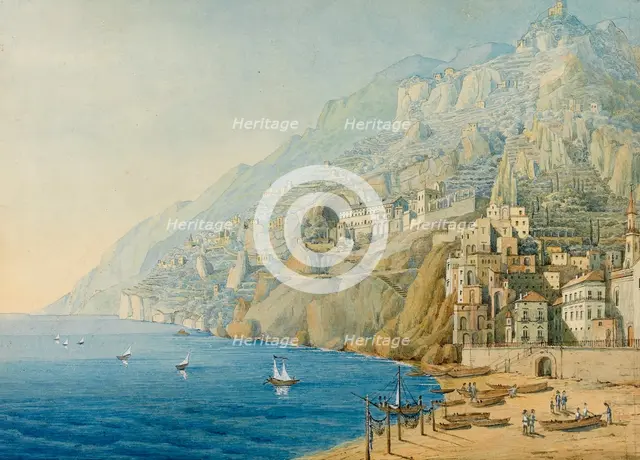 The Amalfi Coast, 1839. Creator: Mendelssohn Bartholdy, Felix (1809-1847).