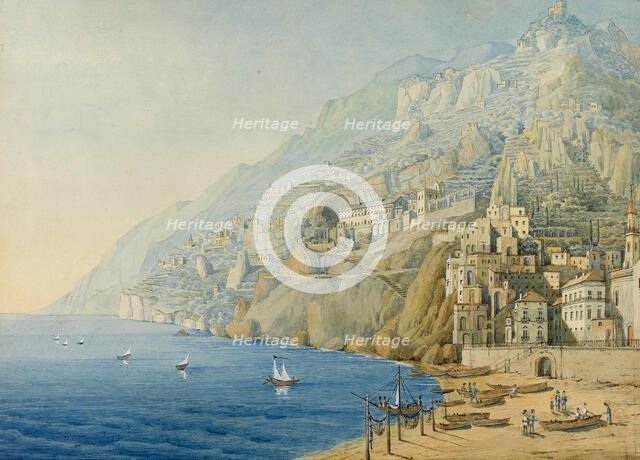 The Amalfi Coast, 1839. Creator: Mendelssohn Bartholdy, Felix (1809-1847).