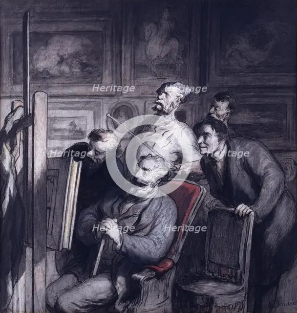 The Amateurs, 1865-1868. Creator: Honore Daumier.