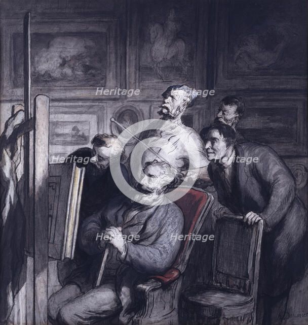 The Amateurs, 1865-1868. Creator: Honore Daumier.