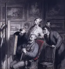 The Amateurs, 1865-1868. Creator: Honore Daumier