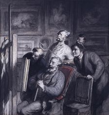 The Amateurs, 1865-1868. Creator: Honore Daumier
