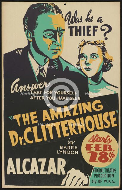 The Amazing Dr. Clitterhouse, San Francisco, 1938. Creator: Unknown.