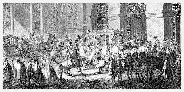 The Ambassador's Reception At Versailles, (1885).Artist: Parrocel