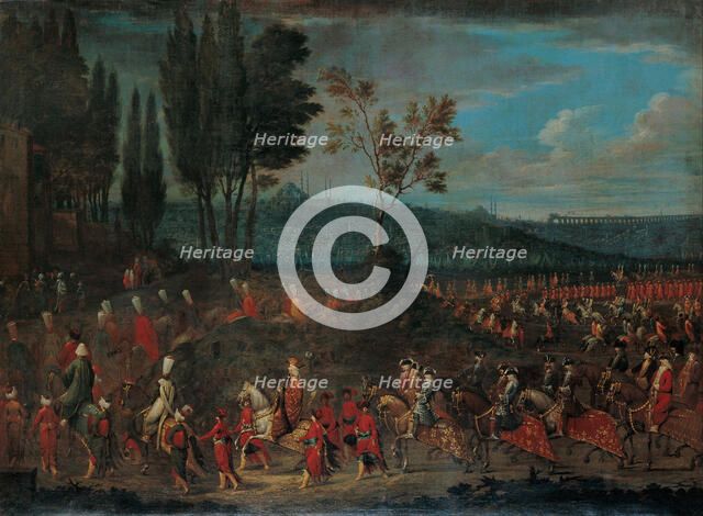 The Ambassadorial Procession, 1720s. Artist: Vanmour (Van Mour), Jean-Baptiste (1671-1737)