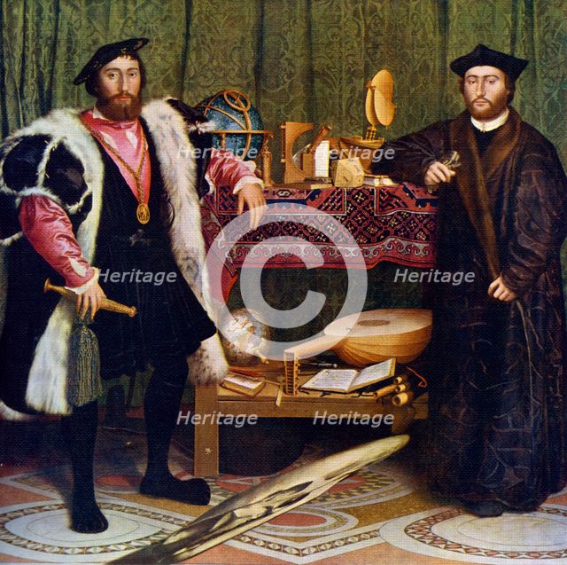 'The Ambassadors', 1533, (1912).Artist: Hans Holbein the Younger