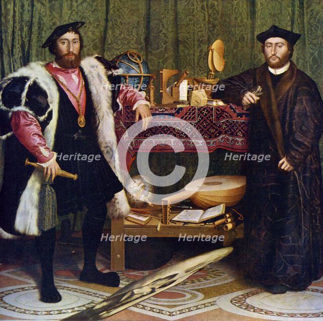 'The Ambassadors', 1533, (1912).Artist: Hans Holbein the Younger