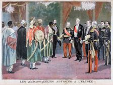 The ambassadors of Abyssinia visiting the Élysée Palace, 1898. Creator: F Meaulle