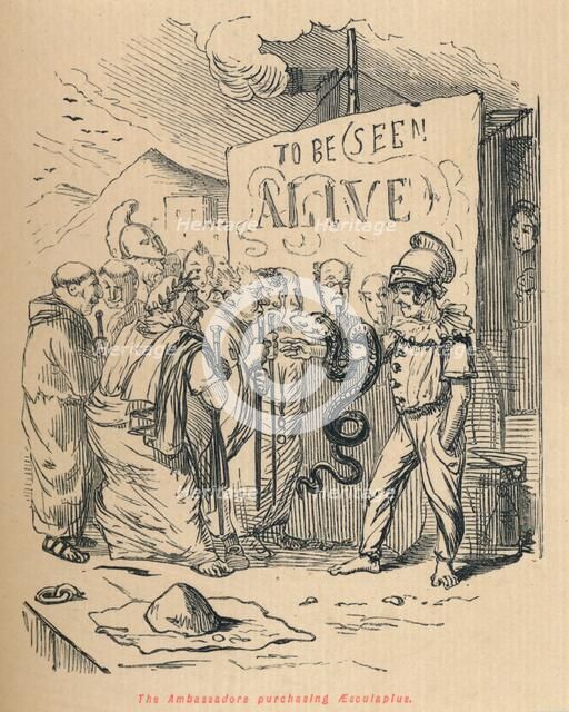 'The Ambassadors purchasing Aesculaplus', 1852. Artist: John Leech.