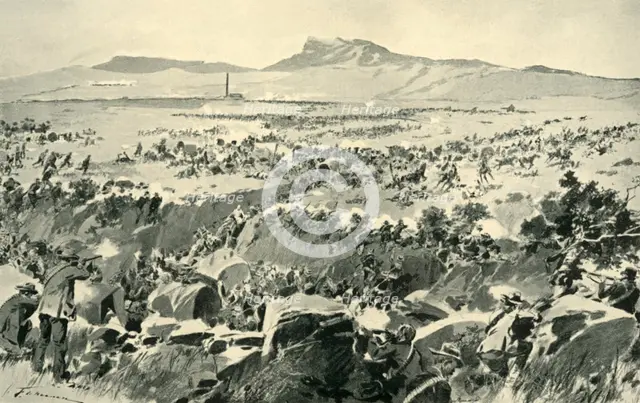 'The Ambuscade at Koornspruit: A Critical Moment', 1900, (1901). Creator: Frederic de Haenen.