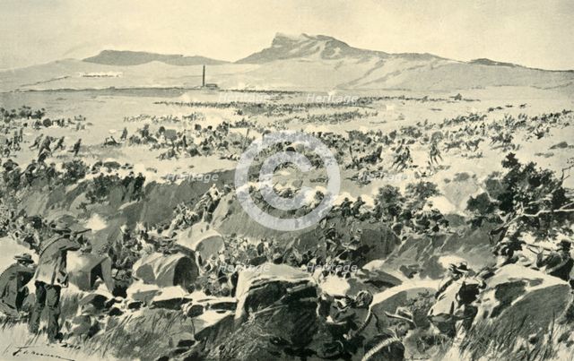 'The Ambuscade at Koornspruit: A Critical Moment', 1900, (1901). Creator: Frederic de Haenen.