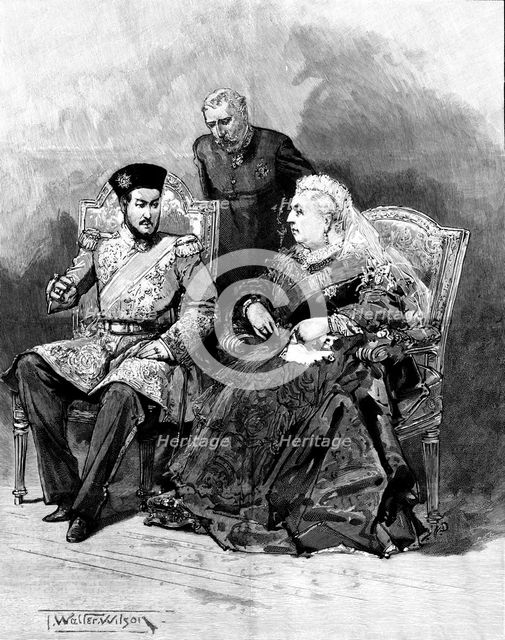 ...The Ameer of Afghanistan's son, His Highness the Shahzada Nasrullah Khan, at Windsor Castle, 1895 Creator: P Naumann.