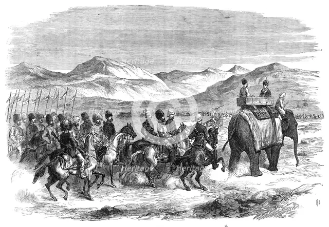 The Ameer of Cabool on his way to Peshawur, 1869. Creator: Unknown.