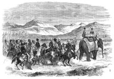 The Ameer of Cabool on his way to Peshawur, 1869. Creator: Unknown