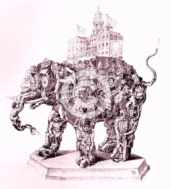 The American Museum (Humbug's American Museum), 1851., 1851. Creator: Adam Weingartner.