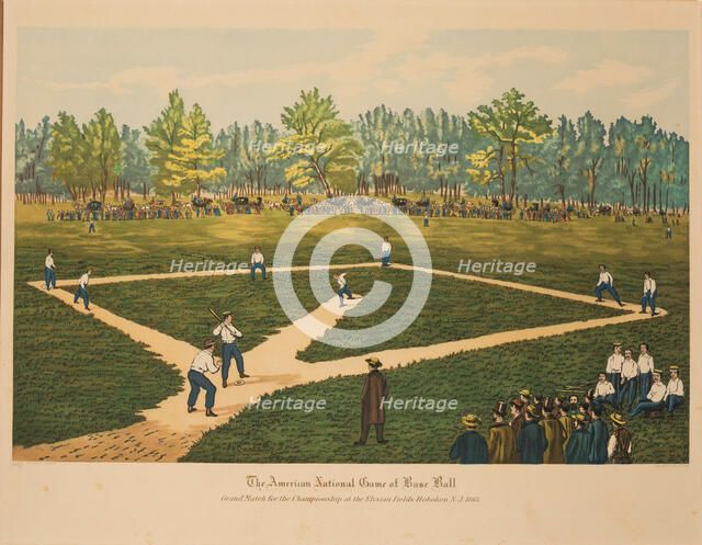 The American National Game of Base Ball, ca 1866. Creator: Currier & Ives.