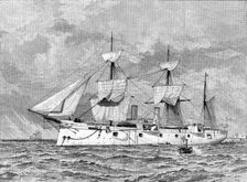 The American Navy: steel cruiser Chicago...in the Mediterranean, 1890. Creator: Unknown