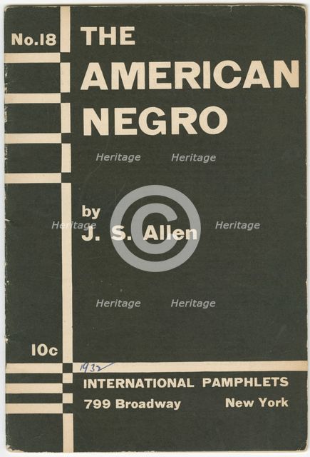 'The American Negro', 1932. Creator: Unknown.