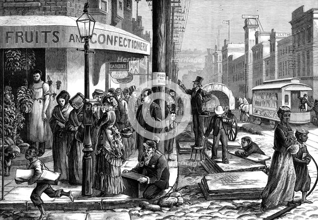 The American Centennial Exhibition: one of the Principal Streets in Philadelphia, 1876. Creator: Unknown.