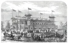 The American Centennial Festival Exhibition at Philadelphia, the Judges Hall, 1876. Creator: Unknown